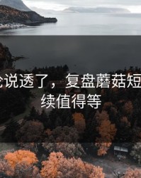 高赞评论说透了，复盘蘑菇短剧——后续值得等