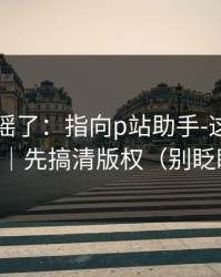 别再传谣了：指向p站助手-这篇够用了｜先搞清版权（别眨眼）