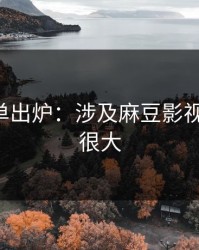 最新片单出炉：涉及麻豆影视-信息量很大