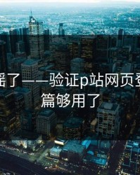 别再传谣了——验证p站网页登录，这篇够用了