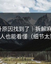 数据飙升原因找到了｜拆解麻豆短剧｜新人也能看懂（细节太狠）