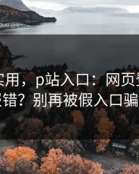 冷门但实用，p站入口：网页登录常见报错？别再被假入口骗了
