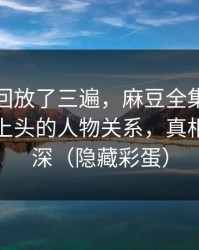 我反复回放了三遍，麻豆全集口碑起飞，最上头的人物关系，真相藏得太深（隐藏彩蛋）