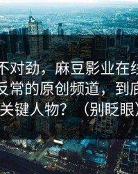 越看越不对劲，麻豆影业在线悄悄加更：最反常的原创频道，到底谁才是关键人物？（别眨眼）
