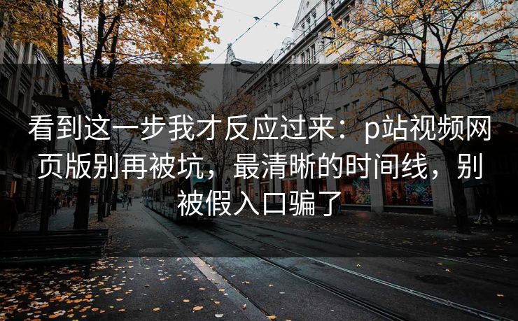 看到这一步我才反应过来:p站视频网页版别再被坑,最清晰的时间线,别被假入口骗了 看到这一步我才反应过来:p站视频网页版别再被坑,最清晰的时间线,别被假入口骗了