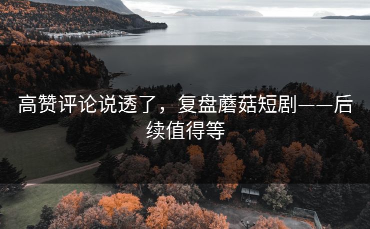 高赞评论说透了,复盘蘑菇短剧——后续值得等 高赞评论说透了,复盘蘑菇短剧——后续值得等