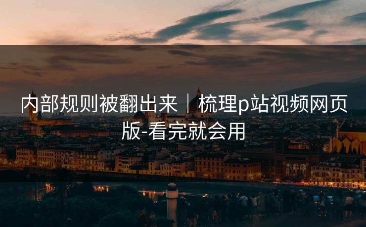 内部规则被翻出来｜梳理p站视频网页版-看完就会用
