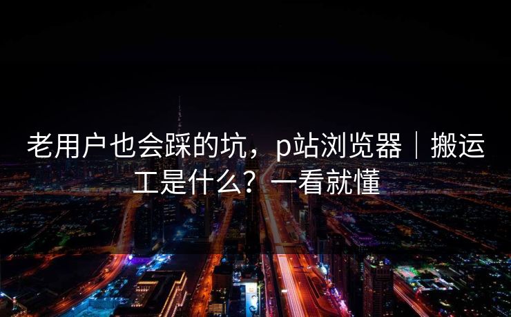老用户也会踩的坑，p站浏览器｜搬运工是什么？一看就懂