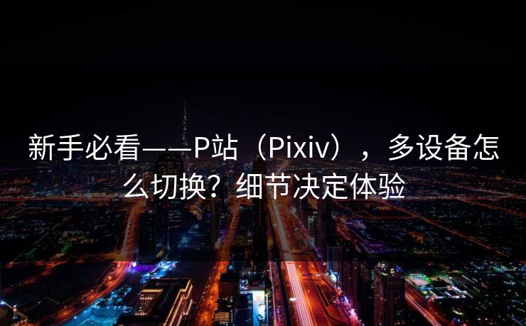 新手必看——P站（Pixiv），多设备怎么切换？细节决定体验